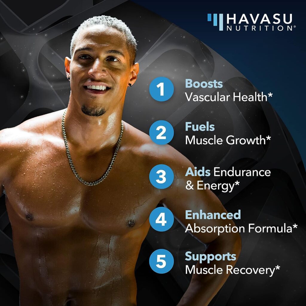 HAVASU NUTRITION Saw Palmetto and L Arginine Herbal Supplements as Potent DHT Blocker and Libido Booster for Ultimate Male Enhancement