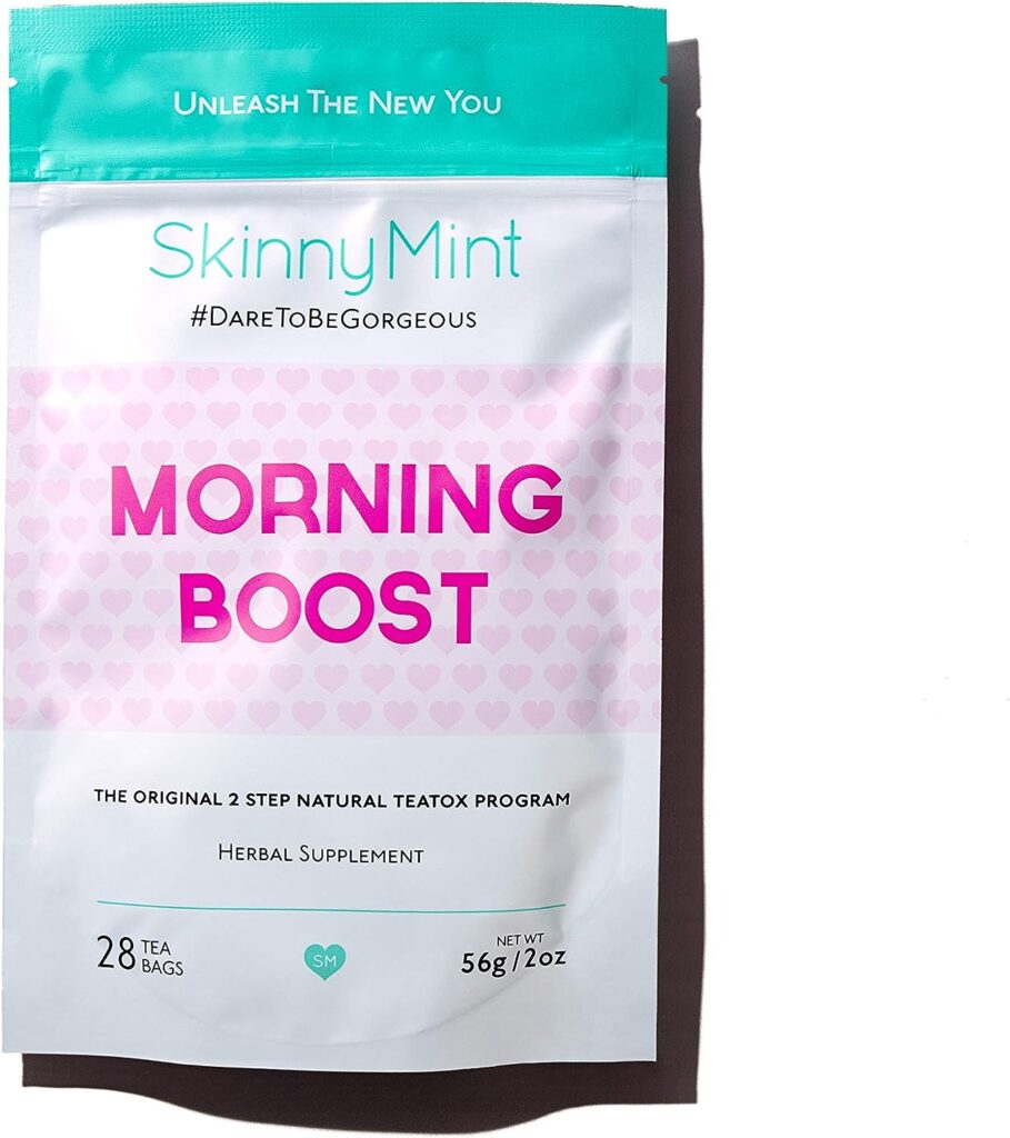 SkinnyMint Morning Boost Teatox. All-Natural and Powerful Detox Tea. Boosts Energy and Strengthens Immunity.